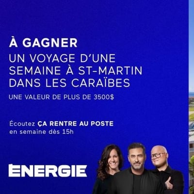 Participez au Concours Énergie 94,3 et remportez un séjour d'une semaine à Saint-Martin !