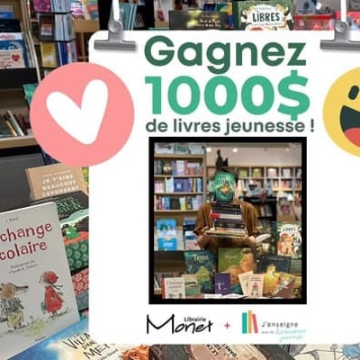 Participez au concours pour remporter 1000$ en ouvrages jeunesse!