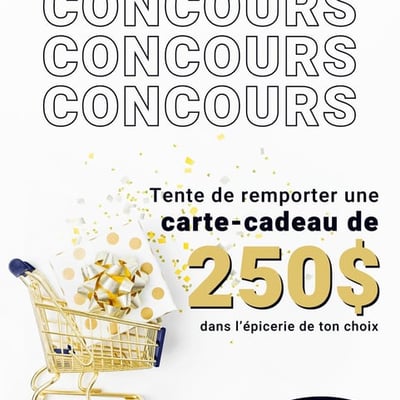 Participez et remportez une carte-cadeau d'épicerie d'une valeur de 250 dollars de votre choix !