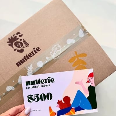 Participez au concours et remportez une carte cadeau d'une valeur de 500 $ chez Nutterie !