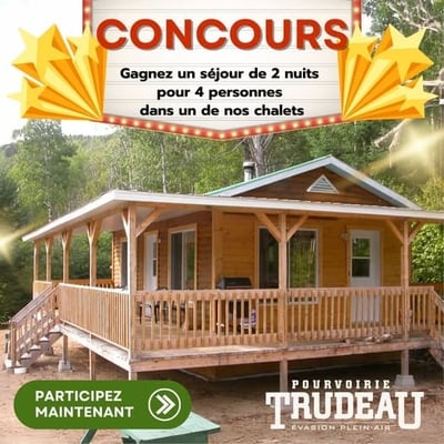 Concours : Remportez deux nuits en octobre à la Pourvoirie Trudeau, d'une valeur de 1000 $.