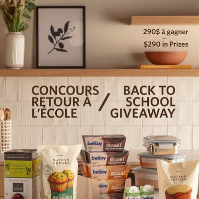 Participez au concours pour gagner 290$ de produits Maison Orphée et Belsoy!
