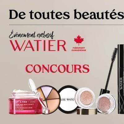 Participez pour remporter l'un des cinq prestigieux coffrets beauté Watier de 250 $ chez Uniprix.