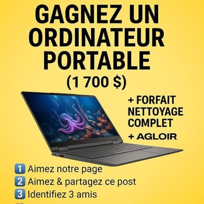 Participez et remportez un ordinateur portable d'une valeur de 1700 dollars !