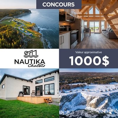 Participez et gagnez un séjour prestigieux aux Chalets Nautika en Gaspésie!