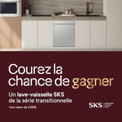 Participez au concours pour remporter un lave-vaisselle Signature Kitchen de la Série Transitionnelle !