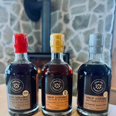 Concours : Remportez un trio de sirops d'érable vieillis en fût de Rhum et Bourbon d’Érablière Lapointe !
