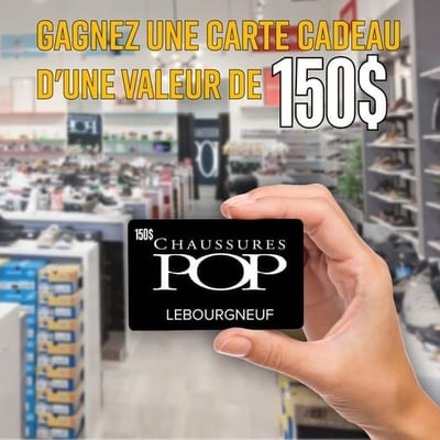 Participez et remportez une carte cadeau Chaussures Pop de 150 $ !