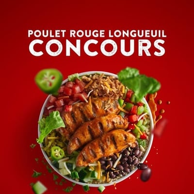 Participez au concours pour remporter une carte-cadeau de 100 $ chez Poulet Rouge.