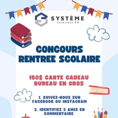 Participez au concours pour remporter une carte-cadeau de 150 $ chez Bureau en Gros.