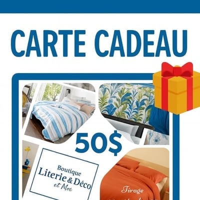 Concours : Remportez une carte cadeau de 50 $ valable chez Literie & Déco et Moi.