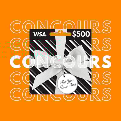 Participez au concours pour remporter une carte Visa prépayée de 500 dollars !