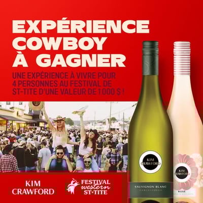 Participez au concours pour remporter une expérience d'une valeur de 1000$ au Festival Western de St-Tite pour 4 personnes.