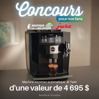 Participez pour remporter une prestigieuse machine espresso Jura J8 Twin, estimée à 4695 $ !