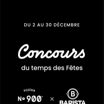 Participez au concours pour remporter une machine à espresso et un four à pizza avec BARISTA et Pizzeria No.900.