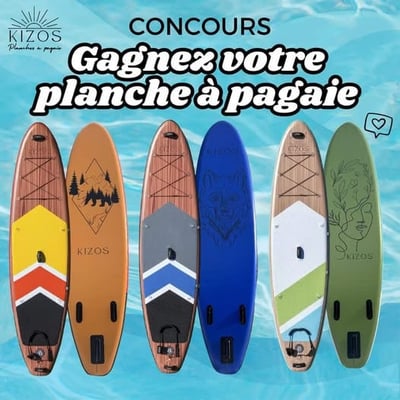 Participez pour remporter une planche à pagaie gonflable avec ses accessoires !