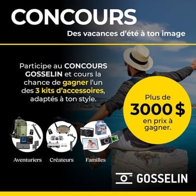 Concours Gosselin : remportez jusqu'à 3 000 $ en prestigieuses récompenses !