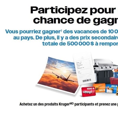 Concours Kruger : remportez un séjour de 10 000 $ partout au pays !
