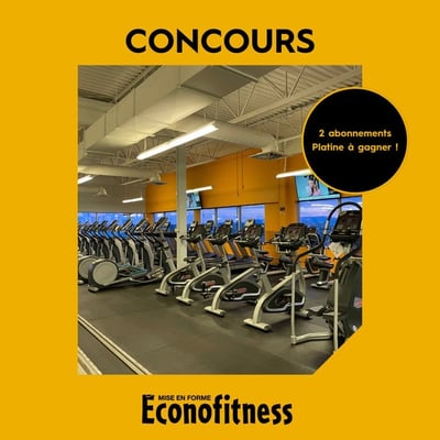 Concours aux Promenades Beauport : remportez l’un des deux abonnements Platine Éconofitness, 1 an !