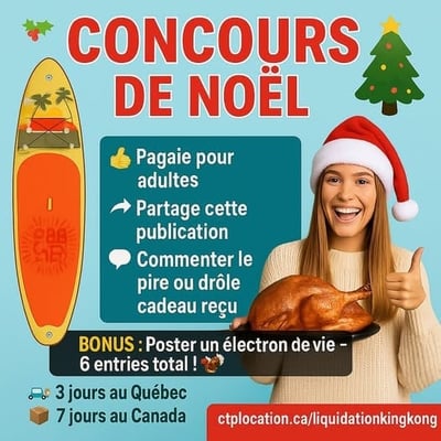 Concours Liquidation King Kong - Remportez une PLANCHE DE PADDLE pour adulte !