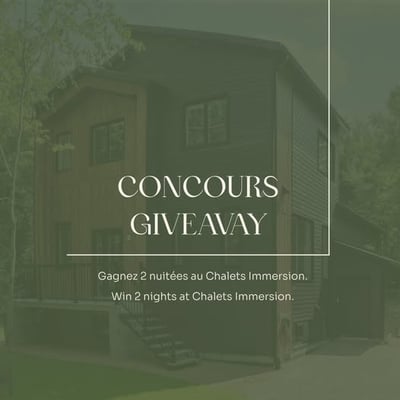 Participez au concours de Piscines Mova et Les Chalets Immersion - remportez un séjour idyllique !