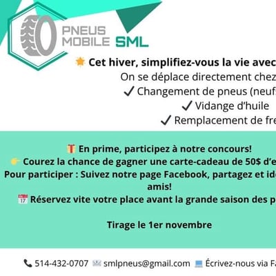 Concours itinérant SML - REMPORTER 50$ DE CARBURANT!