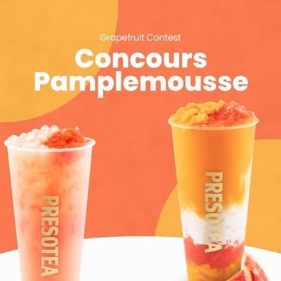 Concours Presotea Montréal : Remportez deux thés aux perles de l'établissement Presotea.