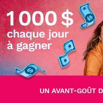 Concours Rythme FM 105,7 : 1000$ quotidiens à remporter avec Loto-Québec !