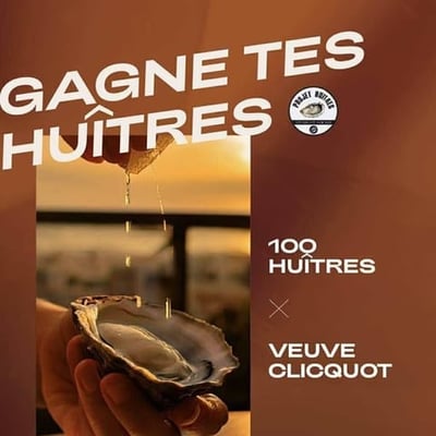 Concours Épicurien : Remportez 100 huîtres fraîches et une Veuve Clicquot !