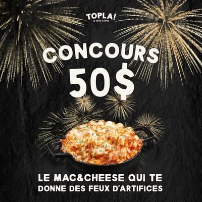 Concours Topla : Obtenez une carte-cadeau de 50$ à remporter !