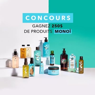 Concours Yves Rocher Canada - Remportez 250$ de produits Monoï !