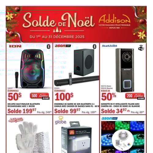  Addison Électronique - Solde de Noël