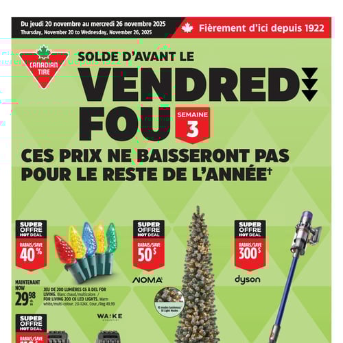  Canadian Tire - Solde d'Avant le Vendredi Fou