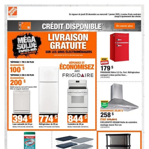  Home Depot - Méga Solde d'Après-Noël