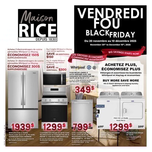  Maison Rice - Solde du Vendredi Fou