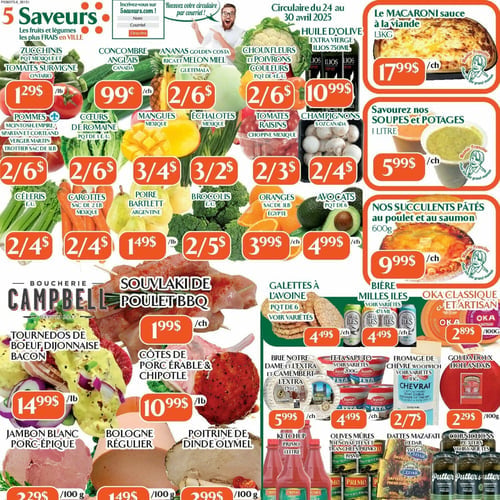 Marché Le 5 Saveurs - Page : 1 - Profitez des Délices du 24 au 30 Avril ...