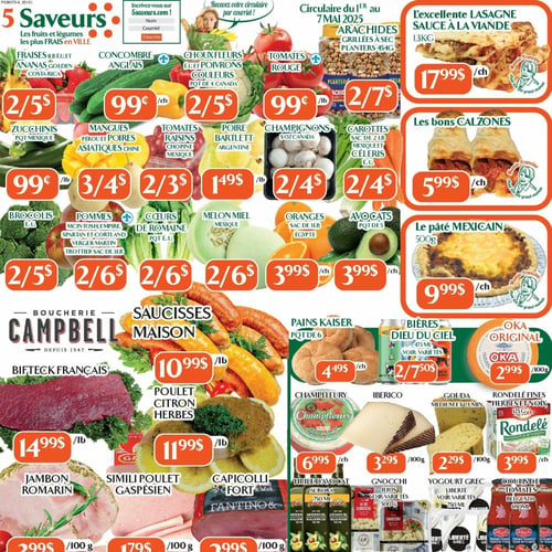 Marché Le 5 Saveurs - Page : 1 - Savourez le Printemps : Offres ...