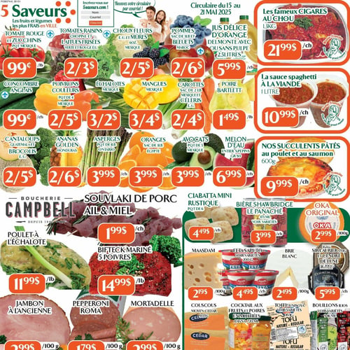 Marché Le 5 Saveurs - Page : 1 - Découvrez nos offres exclusives du 15 ...
