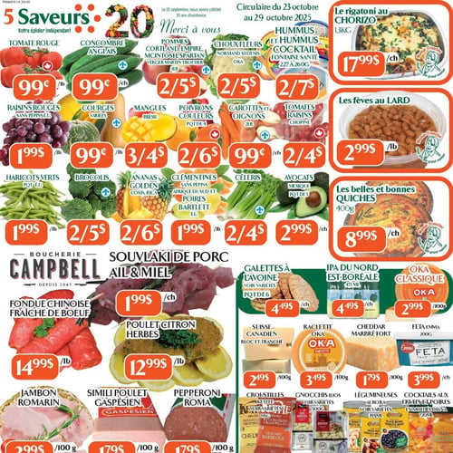 Marché Le 5 Saveurs - Page : 1 - Les Délices d'Automne : Offres ...