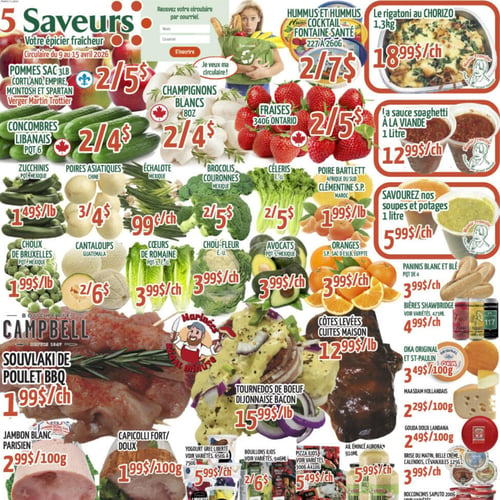 Marché Le 5 Saveurs - Page : 1 - Semaine Savoureuse : Offres ...
