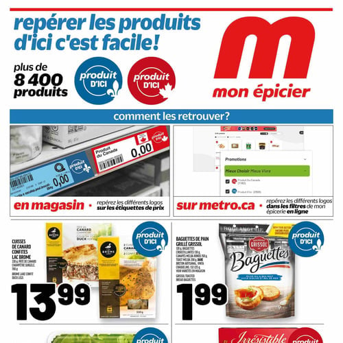  Metro - Produits du Québec et du Canada Seulement