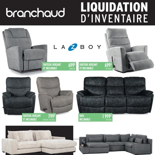  Meubles Branchaud - Liquidation d'Inventaire