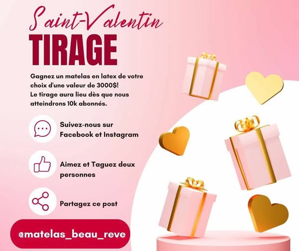 Concours Saint-Valentin de Matelas Beau-Rêve raffiné!