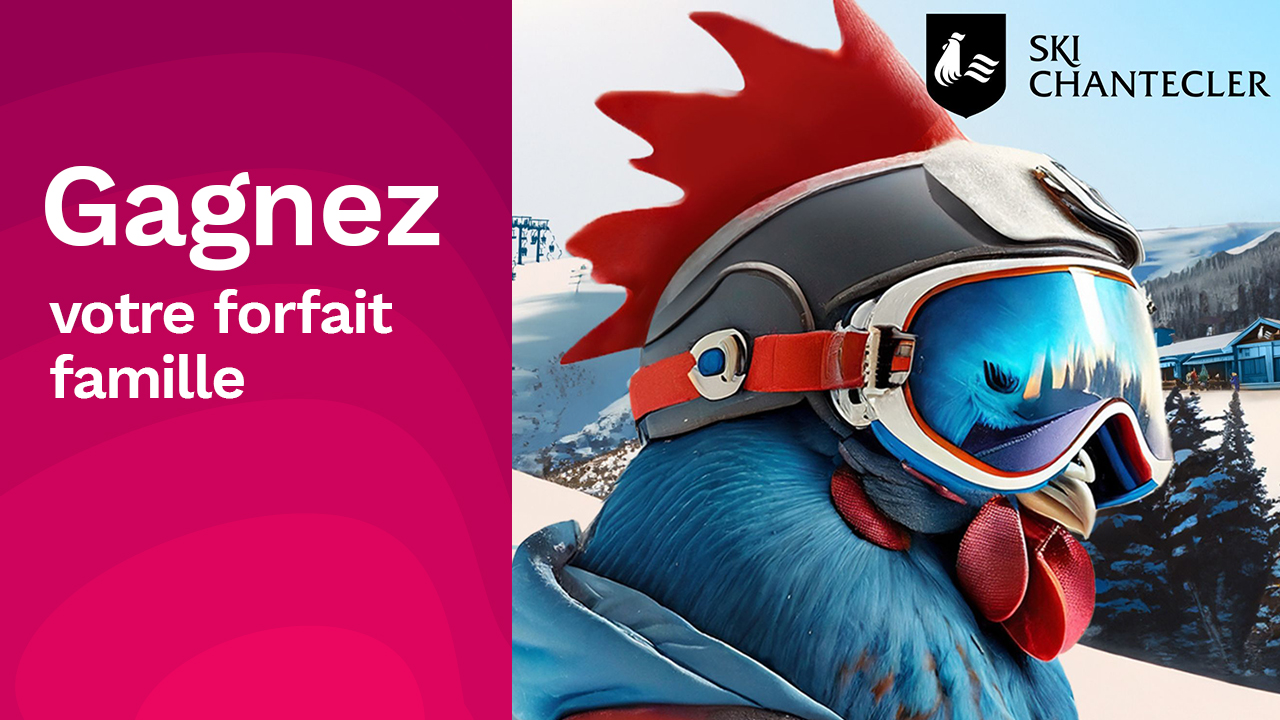 Participez au concours Rythme 105,7 et remportez quatre billets pour skier en famille à Ski Chantecler.